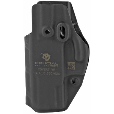 Crucial Concealment Covert IWB Holster for Taurus G3C G2C in black, front view