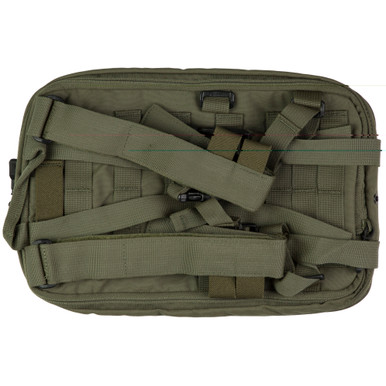 HSP FlatPack 2.0 Ranger Green side angle showing zippered expansion system detail