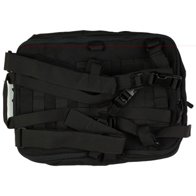 HSP FlatPack Plus black showing zippered expansion system fully opened