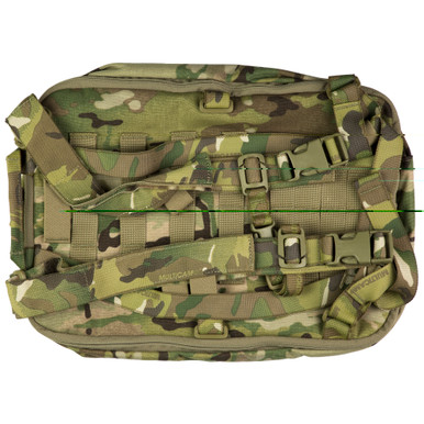 Side angle view showing FlatPack Plus zippered expansion system fully opened