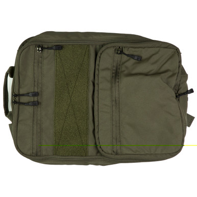 Haley Strategic Partners FlatPack Plus Ranger Green MIL-SPEC nylon assault pack, front view