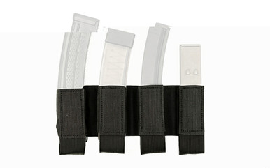Haley Strategic Partners Micro Rig Sub Gun Insert in Black, front view showing four magazine cells