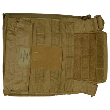 HSP Thorax Plate Bag Coyote showing VELCRO compatible hook and loop entry system