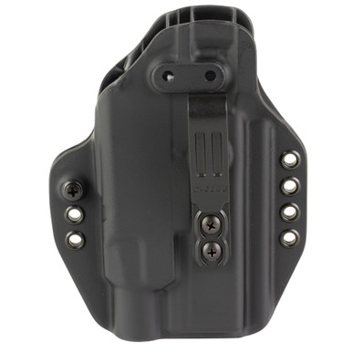 Side profile view of G-Code Prime Carry black holster for Glock 17 with TLR7A