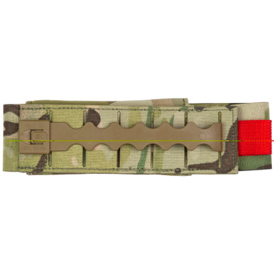 Close-up of MALICE CLIP attachment system and elastic sides on Grey Ghost Gear tourniquet pouch