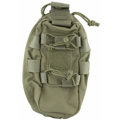 Grey Ghost Gear Slim IFAK Medical Pouch in Ranger Green, exterior MOLLE view
