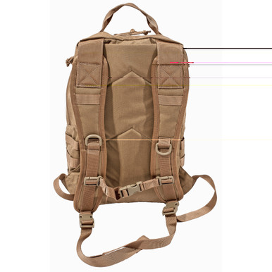 Rear panel detail of Grey Ghost Gear Lightweight Assault Pack Mod1 Coyote Brown