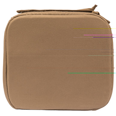 Interior detail of Grey Ghost Gear Pistol Case Coyote Brown showing fitted compartment