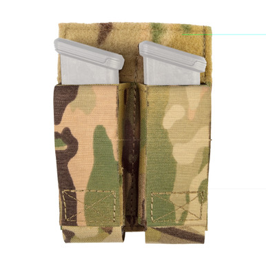 Grey Ghost Gear Double Pistol Mag Pouch Multicam Laminate with MOLLE attachment and magnetic closure