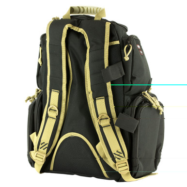 Interior compartments of GPS Handgunner Backpack showing magazine and gear storage