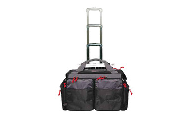 GPS Rolling Range Bag Black — interior view showing Visual I.D. Storage System and handgun holder