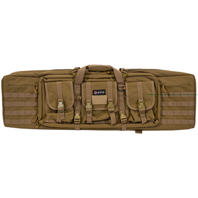 GPS Double Rifle Case 42 Inch FDE tan padded storage bag