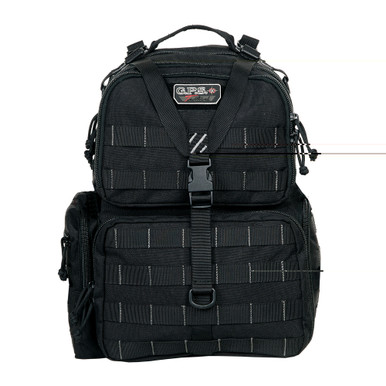 GPS Tactical Range Backpack in black with MOLLE webbing system