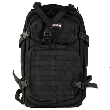 GPS Tactical Bugout Computer Backpack in black with MOLLE webbing