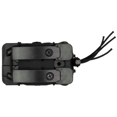 Side angle view showing HSGI Universal Clips and MOLLE attachment system on Double Decker TACO V2