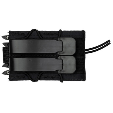 Side angle view of HSGI Double Decker MOLLE TACO Pouch showing stacked magazine compartments
