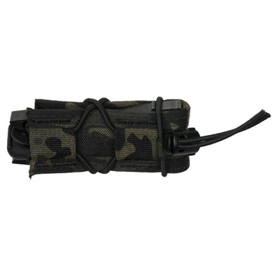 Close-up of HSGI Pistol TACO adjustable retention cord and polymer body detail