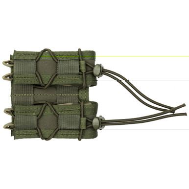 HSGI Double Pistol TACO MOLLE Pouch in Olive Drab Green, front view