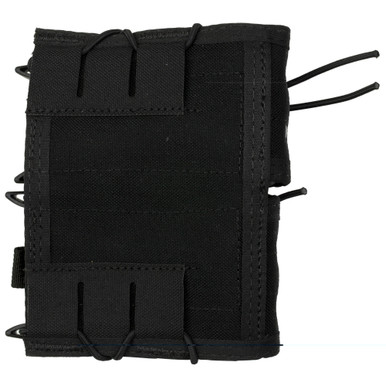 Close-up of laser-cut laminate base on black HSGI Double Rifle TACO pouch