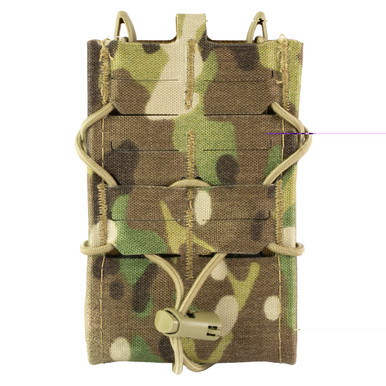 Close-up of Gen 2 Rifle TACO shock cord retention and laser-cut nylon laminate construction
