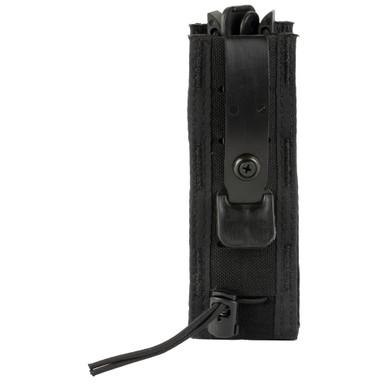 Side angle view showing hidden internal bungee and MOLLE mounting clips
