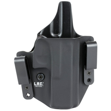LAG Tactical Defender OWB IWB holster for Glock 17 in black, right-hand