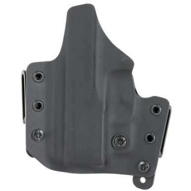Side profile view showing adjustable retention and interchangeable belt loops