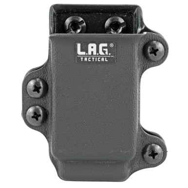 L.A.G. Tactical MCS Magazine Carrier for .45 ACP full-size pistols, black, front view
