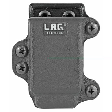 L.A.G. Tactical M.C.S. .45 Slim Magazine Carrier in black, front view