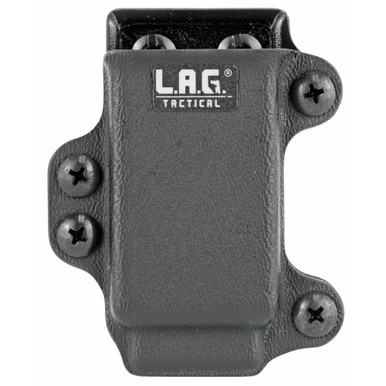 L.A.G. Tactical M.C.S. Compact Magazine Carrier 9/40 in black, front view