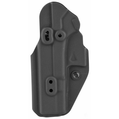 Side angle view showing adjustable cant and 1.75-inch belt clip on Liberator Mk II holster