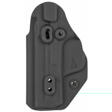 Side angle view showing adjustable cant and 1.75 inch belt clip on Liberator Mk II holster