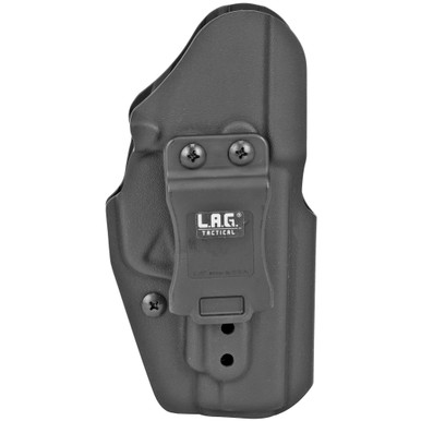 Close-up of ambidextrous retention adjustment on LAG Liberator MK II holster