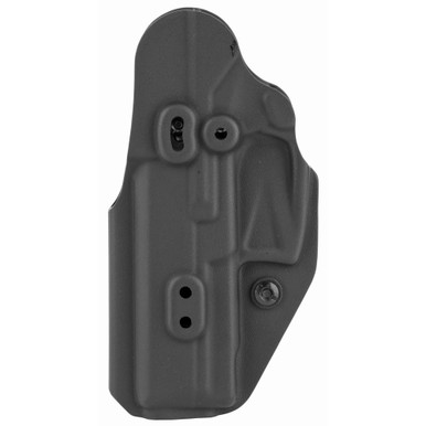 Side angle view of Liberator Mk II holster showing 1.75-inch belt clip and cant adjustment