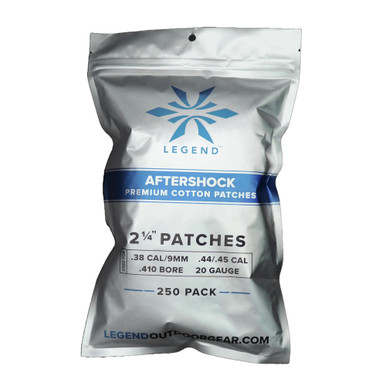 Legend Outdoor Gear AFTERSHOCK 2 1/4 inch Square Cotton Cleaning Patches 250 Pack