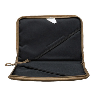 Interior of Pegasus Tactical Pistol Case showing foam padding and four magazine pouches