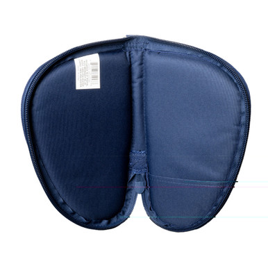 Blue Pegasus pistol rug open showing padded interior compartment and front accessory pocket