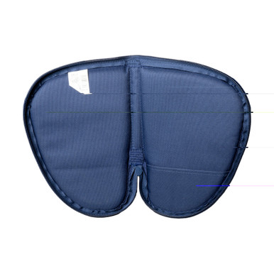 Blue Pegasus pistol rug open showing padded interior compartment and muzzle pocket
