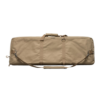 Open interior showing padded divider and dual rifle compartment sleeves