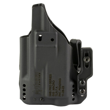 Magnetic retention system and belt claw detail on MFT Pro Series IWB holster