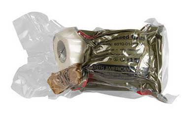 North American Rescue NAR Individual Aid Kit contents and components laid out