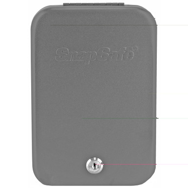 SnapSafe Large Lock Box open, revealing protective foam interior lining