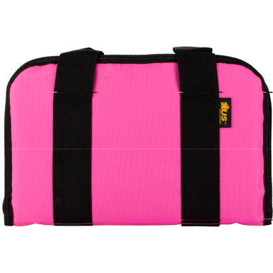 US PeaceKeeper Attaché Pink 600D poly pistol case exterior with zipper