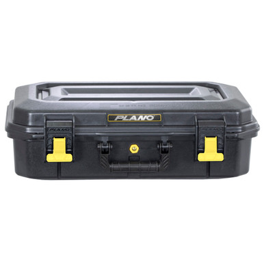 Interior view of Plano pistol case showing pluck-to-fit foam customization