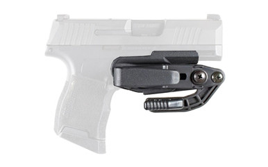 Close-up of Vanguard 2 black polymer trigger guard cover showing secure retention construction