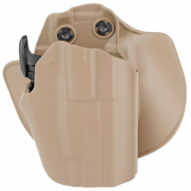 Safariland 578 GLS Pro-Fit FDE right-hand holster front view showing paddle attachment