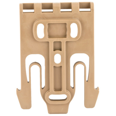 Close-up of QLS 19 Locking Fork mounting points and quick-release mechanism detail