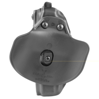 Safariland 6378 ALS holster side angle showing thumb release and retention system