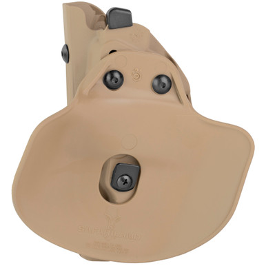 Side profile view of Safariland 7378 FDE holster showing ALS thumb release