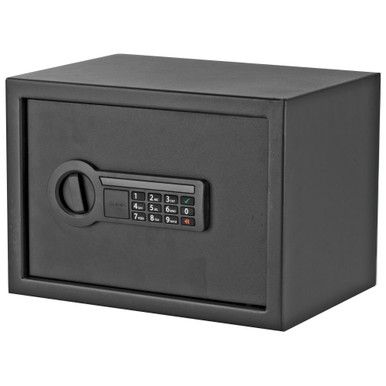 Stack-On Personal Safe interior view showing foam padding and storage layout